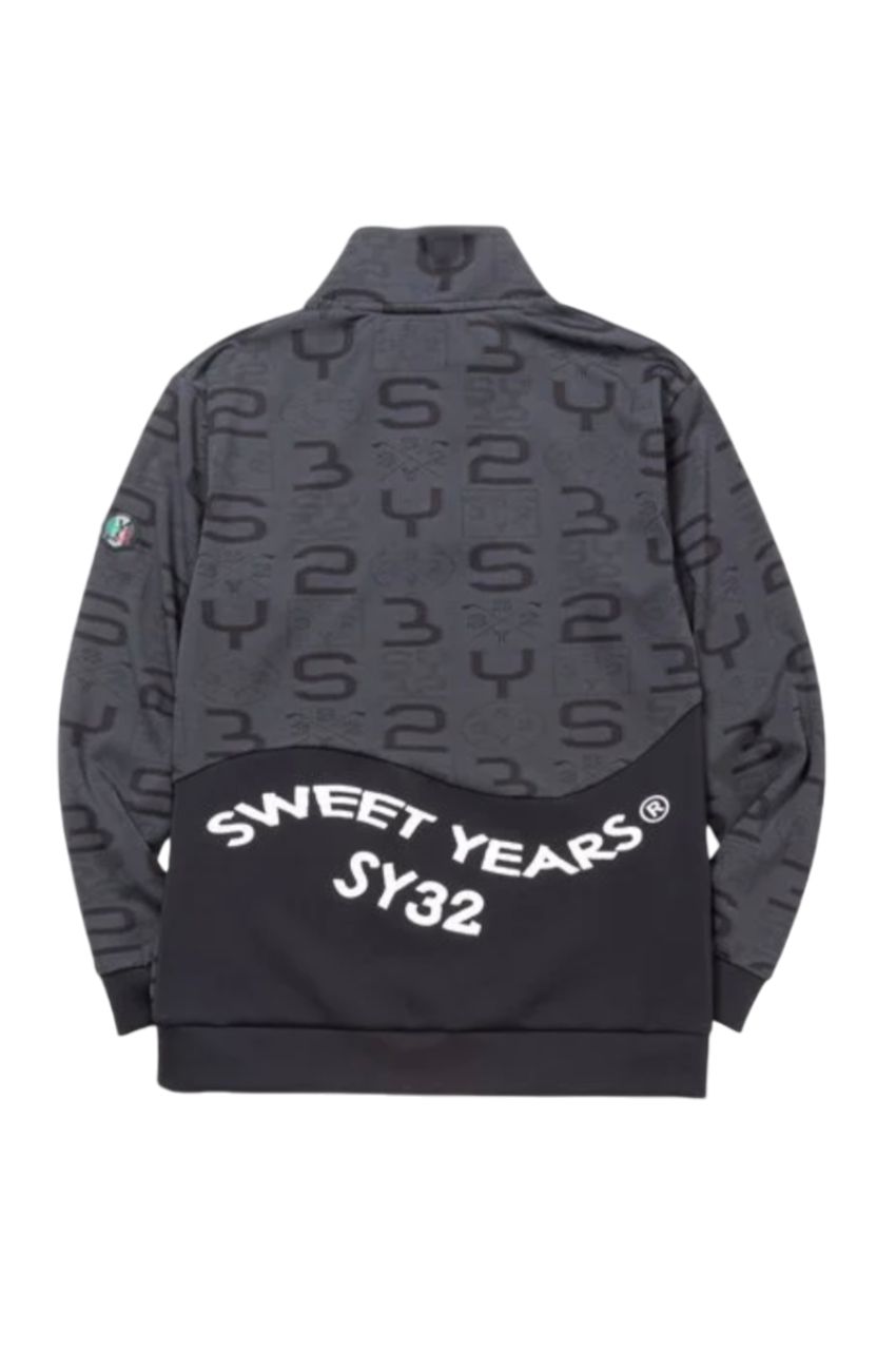 ORIGINAL SYG JACQUARD HALF-ZIP SWEAT (BLACK) ナイロン / ストレッチ / ジャガード素材 / SYG-24A016