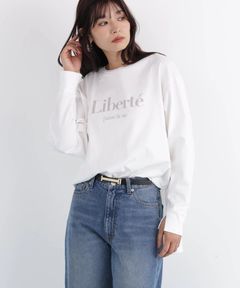 「Liberte」ロングTシャツ(ホワイト)コットン / ウォッシャブル / 手洗い可 / ストレッチあり / 裏地無し / 袖口リブにスリットあり / 0316160209