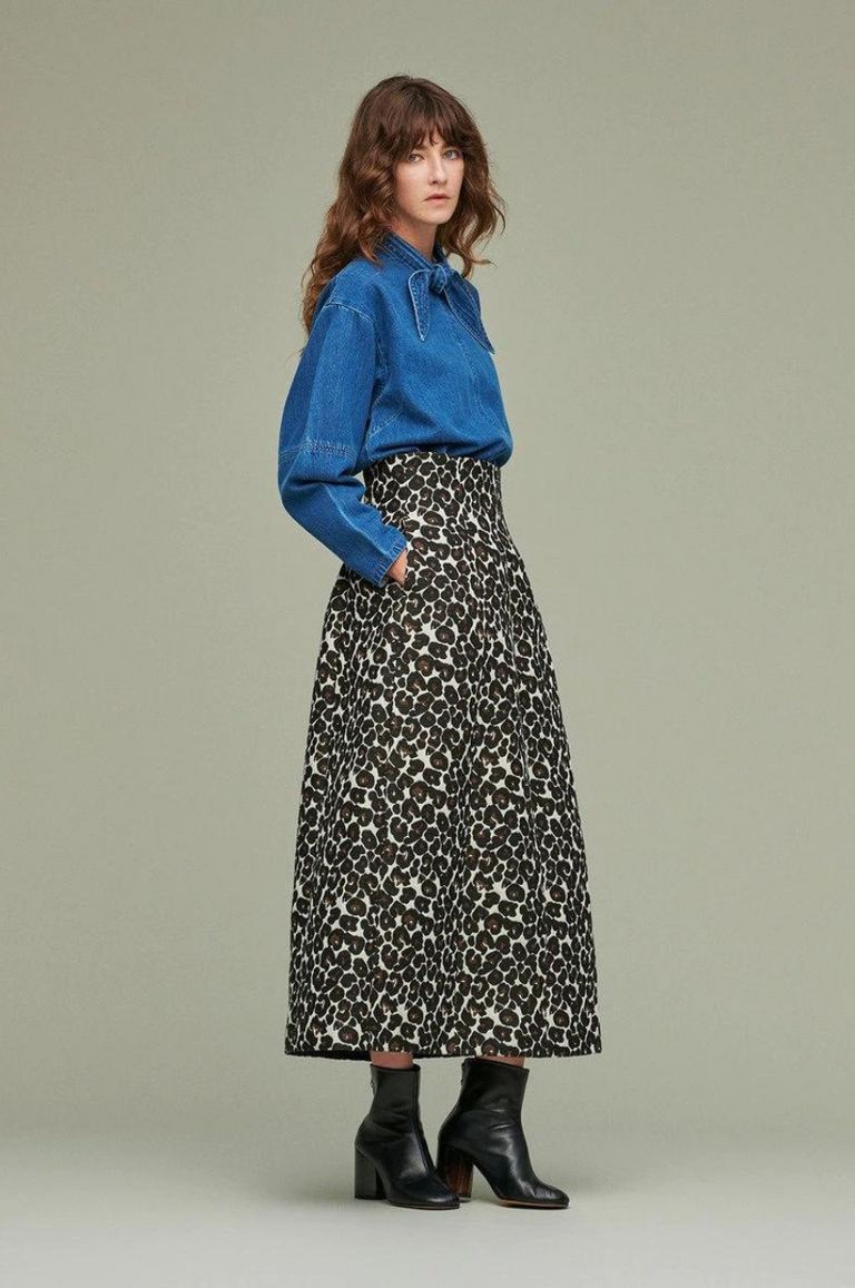 uncrave - LEOPARD JACQUARD SKIRT/レオパードジャガード