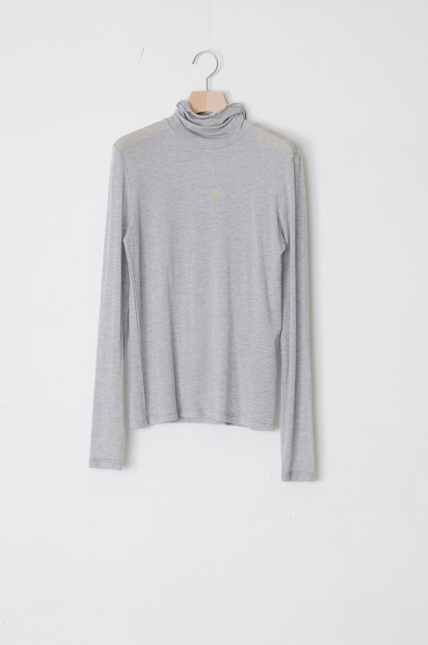 ULTRA SOFT GAUZE TURTLE-NECK(CLOUD) リヨセル / 光沢感 / カシミヤシルクブレンド / しなやか /ADWS-401-08