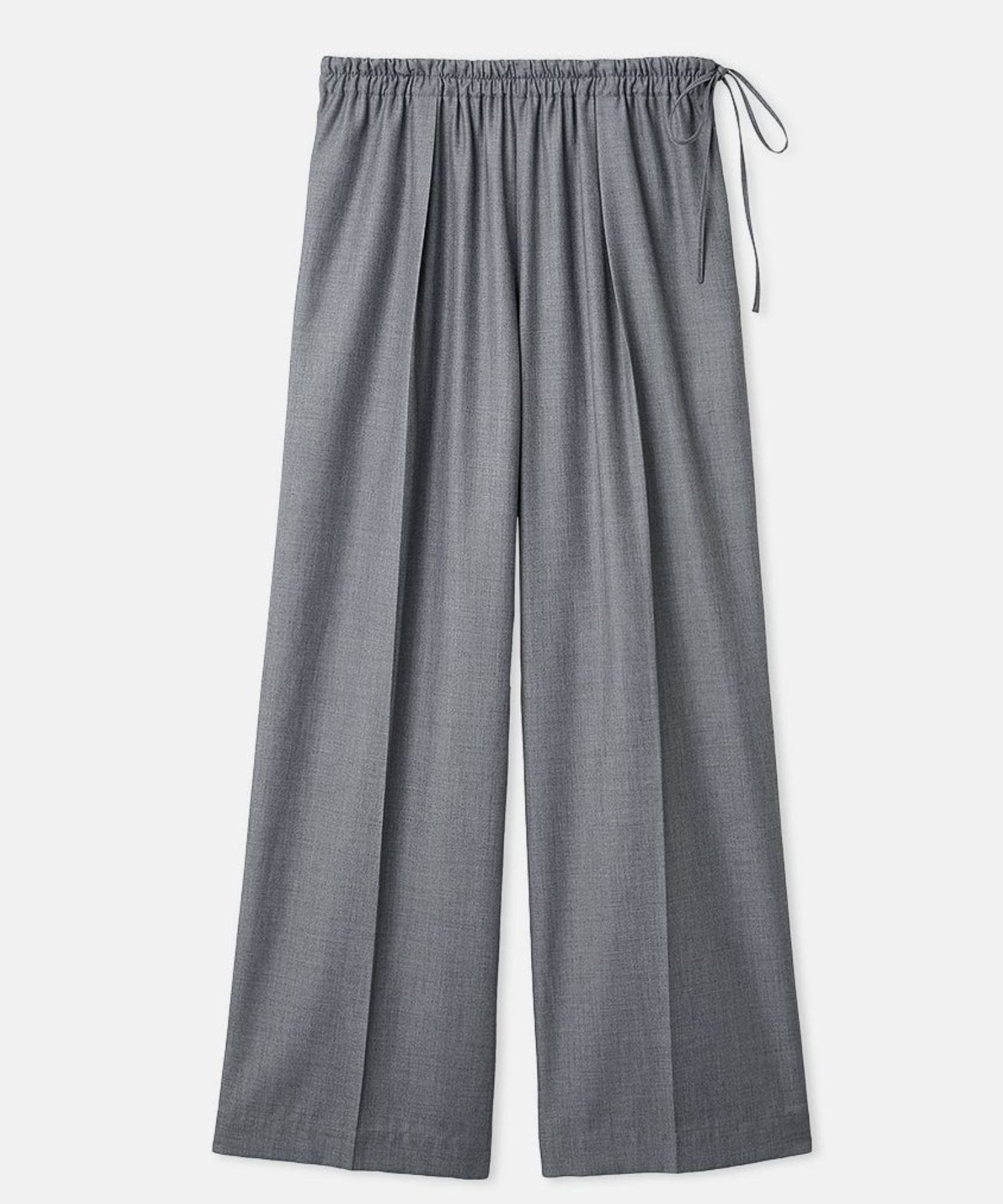 リラクシーイージーパンツ(グレー) ポリエステル / ウォッシャブル / ストレートワイド / ウエストゴム / MWFP261034