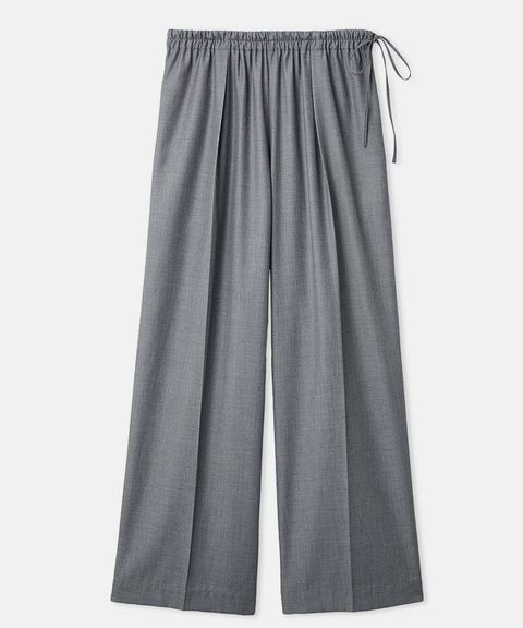 リラクシーイージーパンツ(グレー) ポリエステル / ウォッシャブル / ストレートワイド / ウエストゴム / MWFP261034