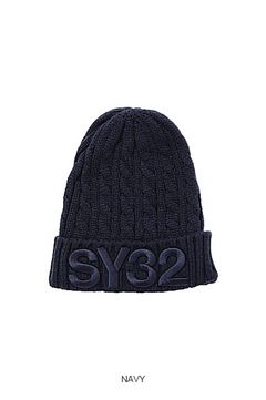SY32 by SWEET YEARS - 3D LOGO CABLE KNIT / CAP | LA FEMME
