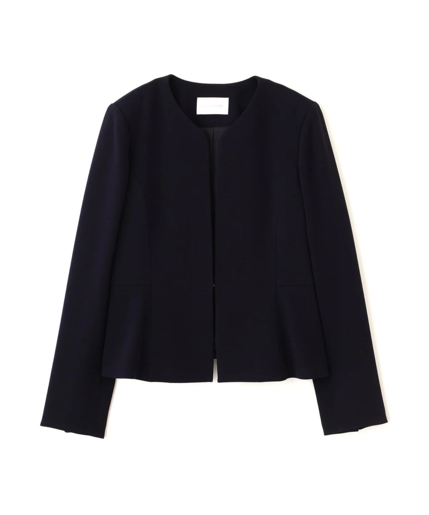 キーネックペプラムジャケット (ネイビー)アセテート / ストレッチなし / 裏地付き / 前ホックあき / 肩パットあり / 0316150112