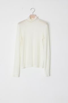 ULTRA SOFT GAUZE TURTLE-NECK(MILK) リヨセル / 光沢感 / カシミヤシルクブレンド / しなやか /ADWS-401-08