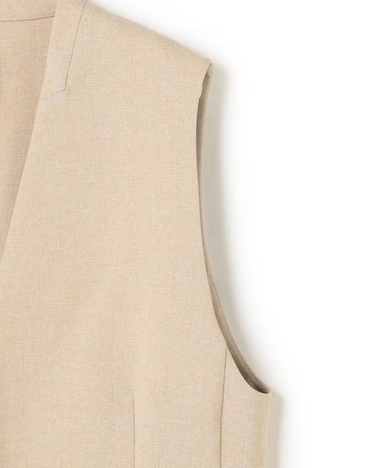 ウォッシャブルドライサップジレ(シャンブレーベージュ) ポリエステル / Iライン / VRUVLM0400