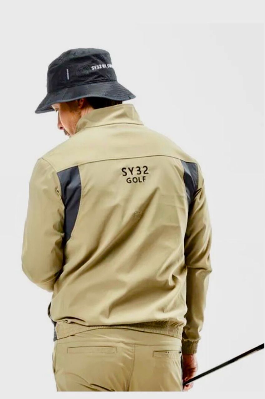 STRETCH NYLON WIND JACKET (ベージュ ) / ストレッチ  / 軽量 / フルジップ / SYG-25S007