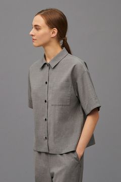 uncrave - WASHABLE SUMMER WOOL BLOUSE / ウォッシャブル サマーウール ブラウス | LA FEMME