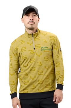ORIGINAL SYG JACQUARD HALF-ZIP SWEAT (YELLOW) ナイロン / ストレッチ / ジャガード素材 / SYG-24A016