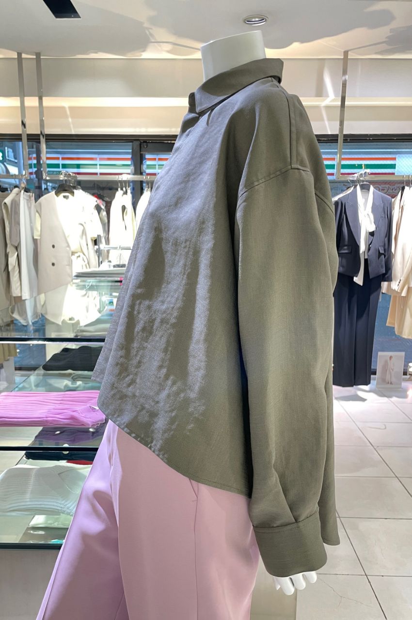 オーバーサイズテントラインシャツ / ウォッシャブル