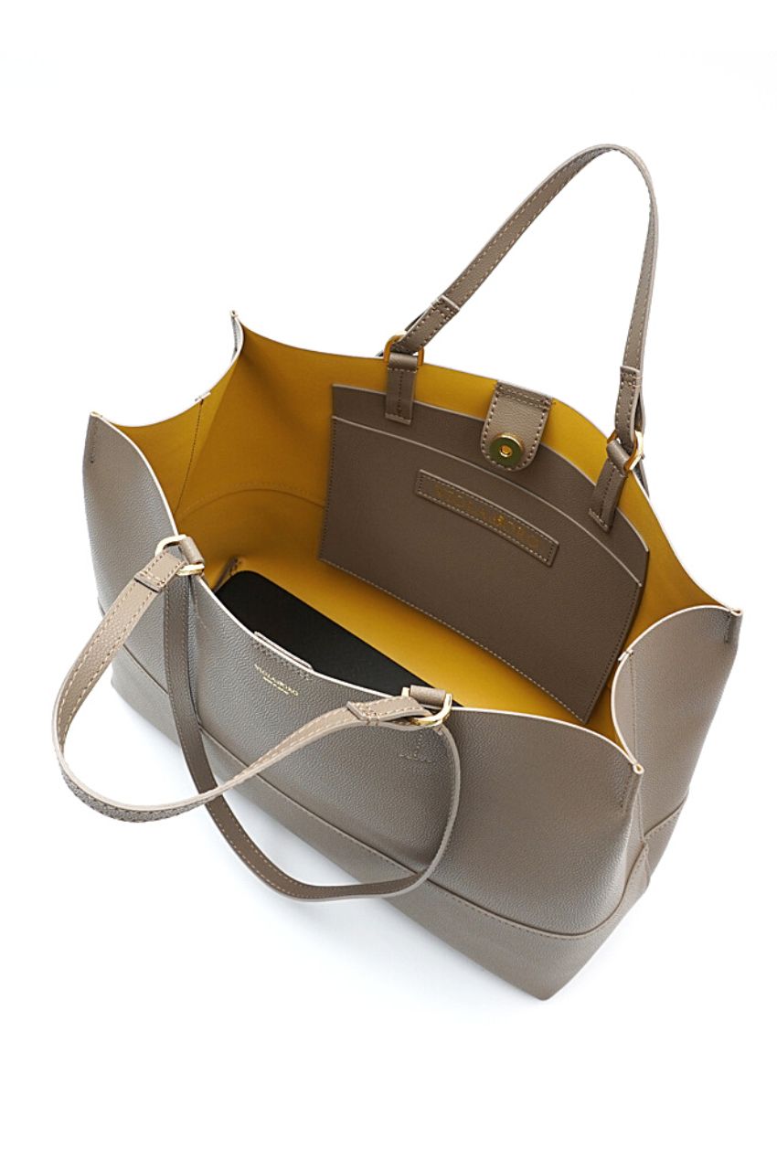 ITALIAN DOUBLE  FACE LEATHER  TOTE / イタリアンWフェイスレザートート ヨコ型