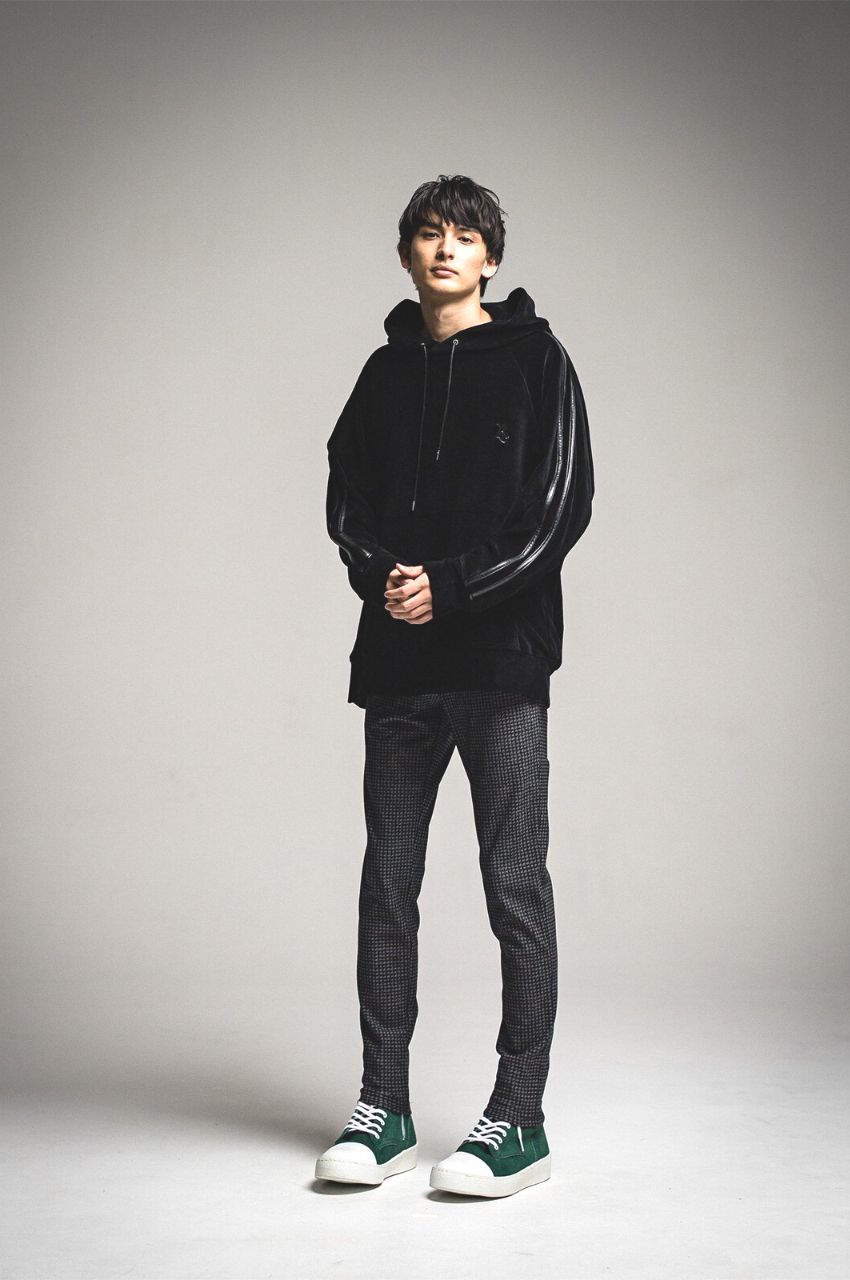 RESOUND CLOTHING - VELOUR LINE LOOSE HOODIE / ベロアラインパーカー