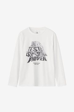 ロングスリーブハーフドームメッセージティー(ホワイト) ポリエステル / UVカット / ポリジン・ステイフレッシュ加工 /ストレッチ  / NT82487