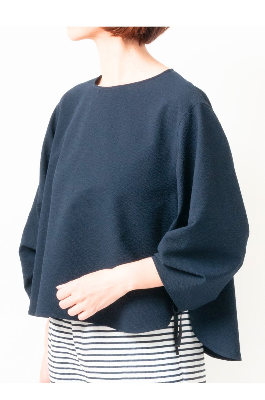 Gather sleeve blouse (ネイビーブルー) / ポリエステル /  吸水速乾  / セットアップ / FS242-52014