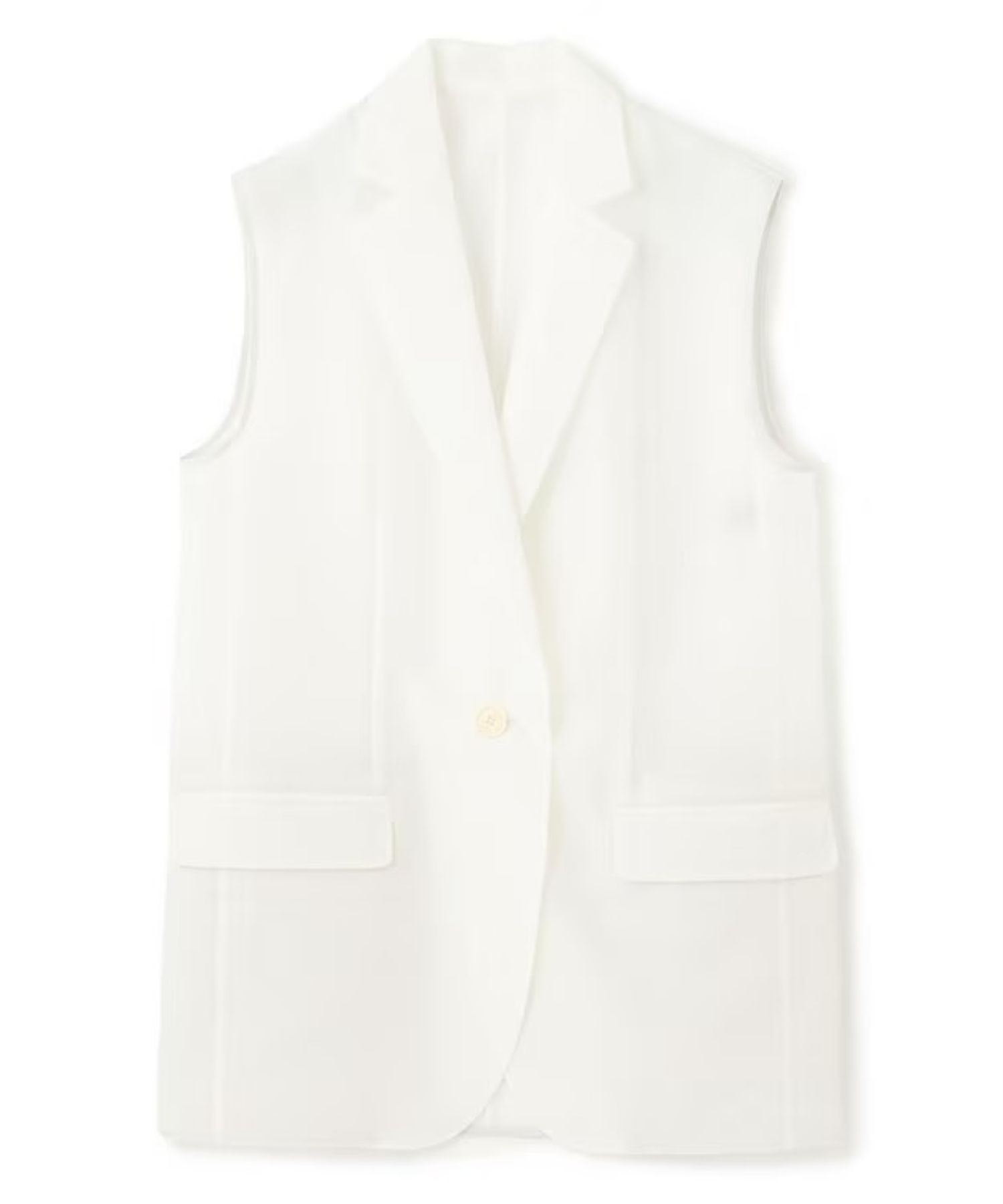 シアーオーガンジーテーラードジレ(オフ) ポリエステル / シングルジレ / VRUVGA0811