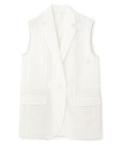 シアーオーガンジーテーラードジレ(オフ) ポリエステル / シングルジレ / VRUVGA0811