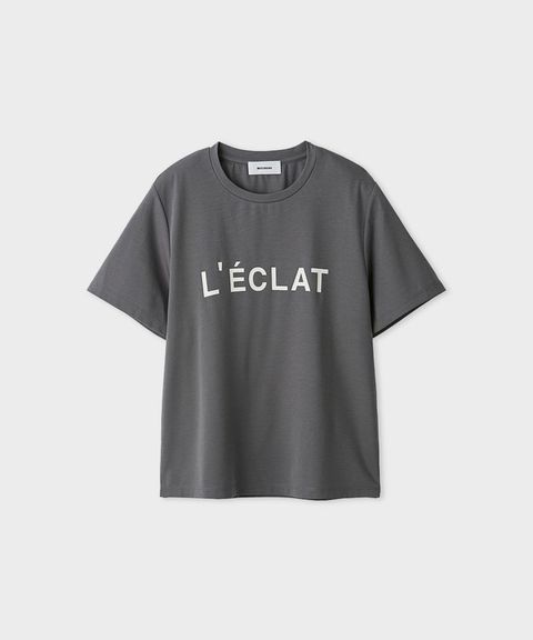 L'ÉCLATコンパクトロゴT( チャコールグレー)綿 / ウォッシャブル / 手洗い可 / MWCT262071