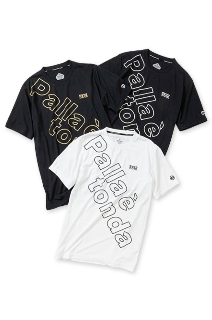 フォント ロゴ プレミアム ビッグ Tシャツ （ブラック✖️ゴールド）ポリエステル100％ / 吸水速乾 / ドライタッチ