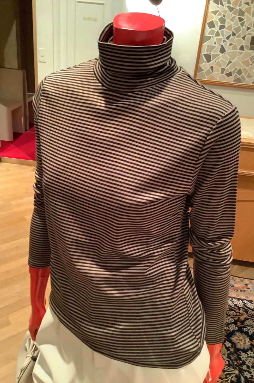 STRIPE TURTLENECK PULLOVER / ストライプ タートルネックプルオーバー