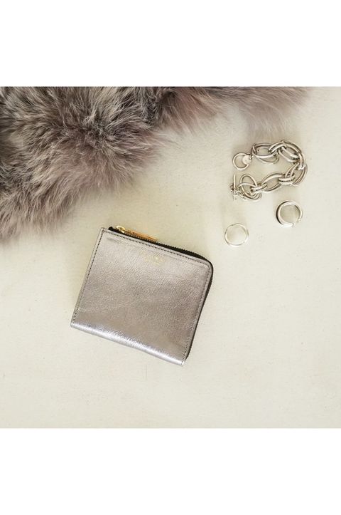 PORTA / ポルタ (Silver) / メタリックレザー / L字型2つ折財布 / V-5063