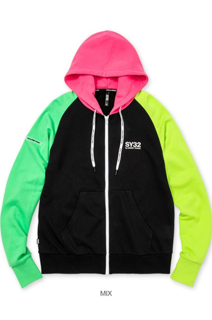 FLASH COLOR ZIP HOODIE / フレッシュカラージップフーディー