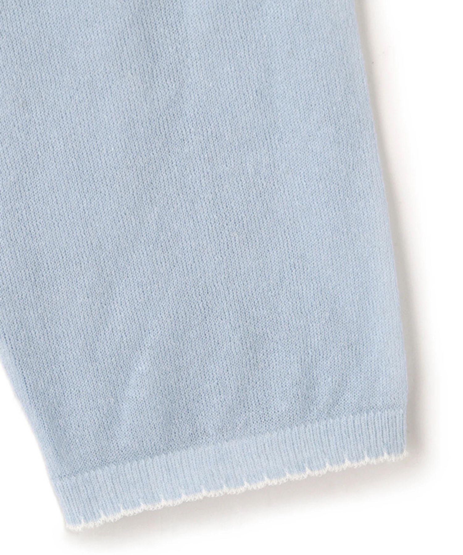 ヘンリーネックシアーニットプルオーバー(ライトブルー) 綿 / ウォッシャブル / 手洗い可 / シアー素材 / 1226211066