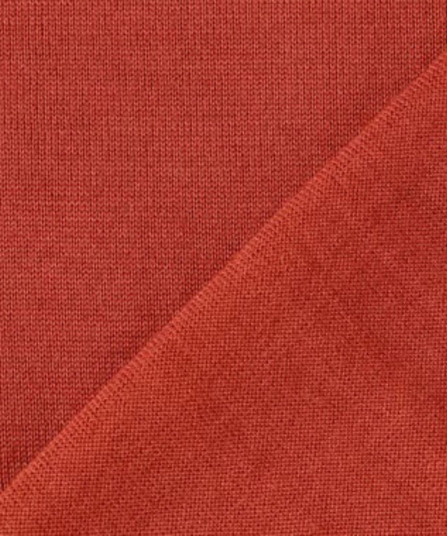 LA MONNAIE / バイカラーウールタートルニット (OrangeRed × Caramel) 毛/ タートル / 裾サイドスリット/ 手洗可 / KRCWGW0300