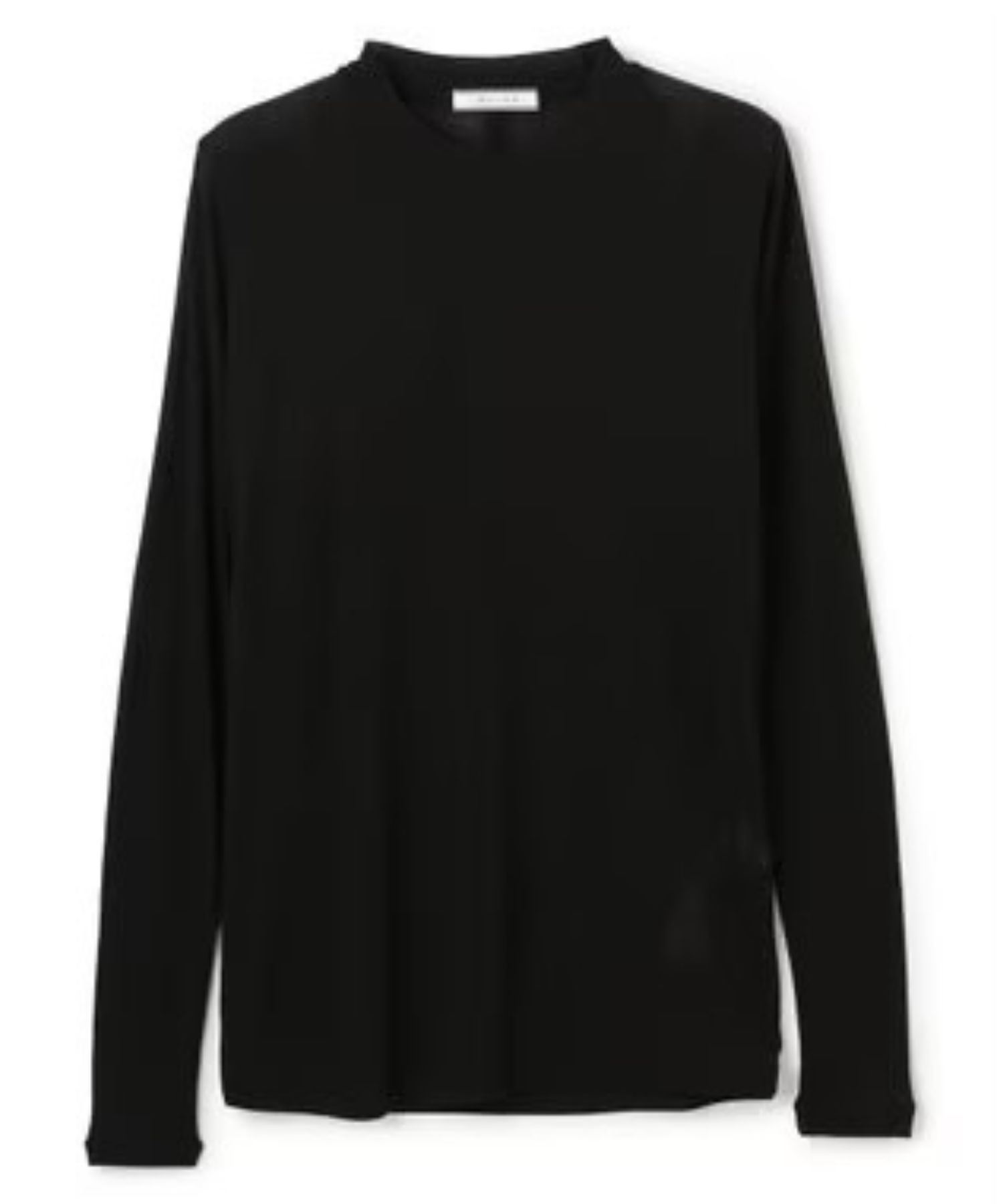 SORE / コットンシアークルーネックカットソー (Black) コットン / ハイゲージに編み / 透け感有り / 手洗可 / KKCWGW0603