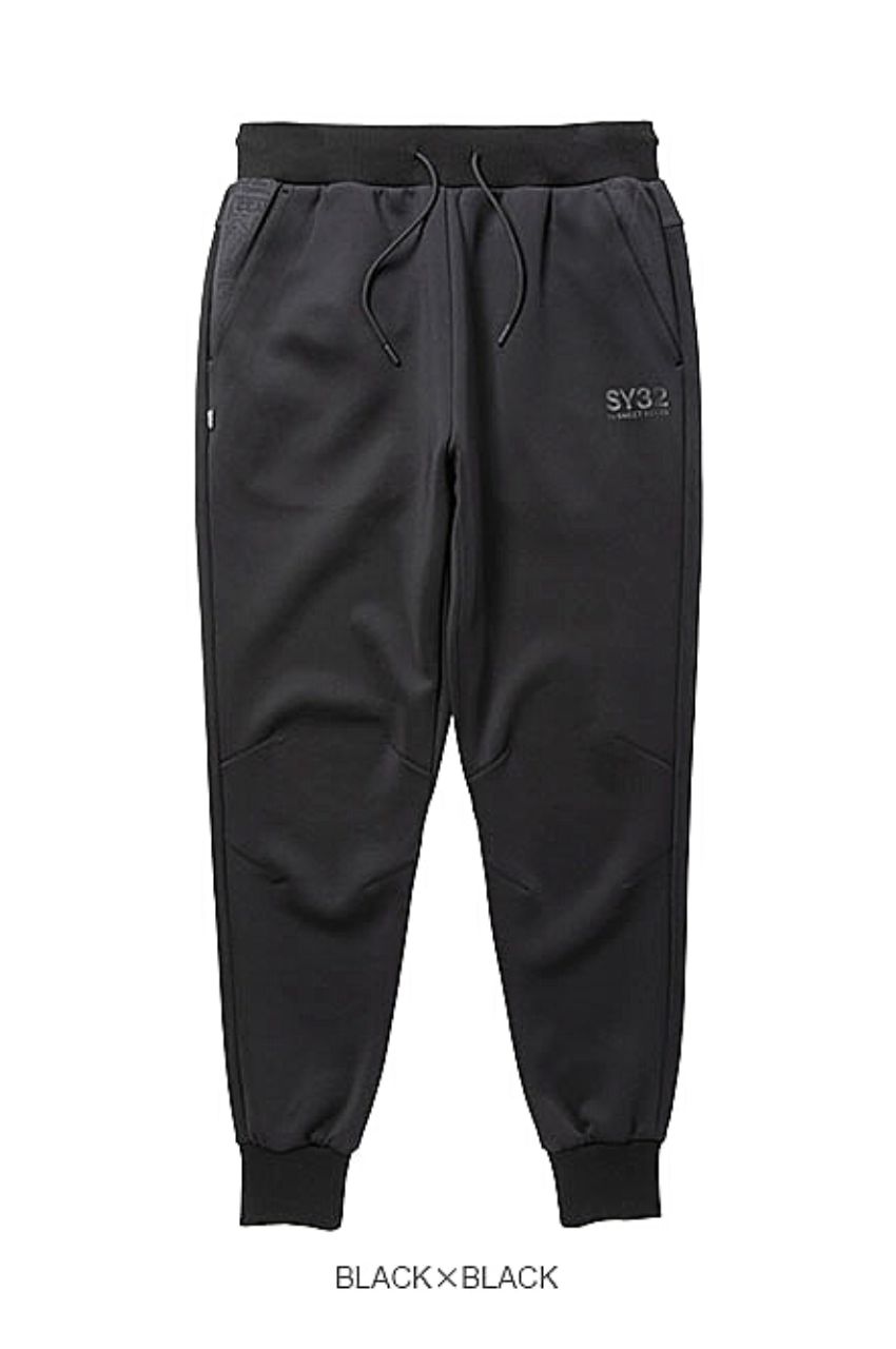 SY32 by SWEET YEARS - DOUBLE KNIT EMBOSS LOGO LONG PANTS