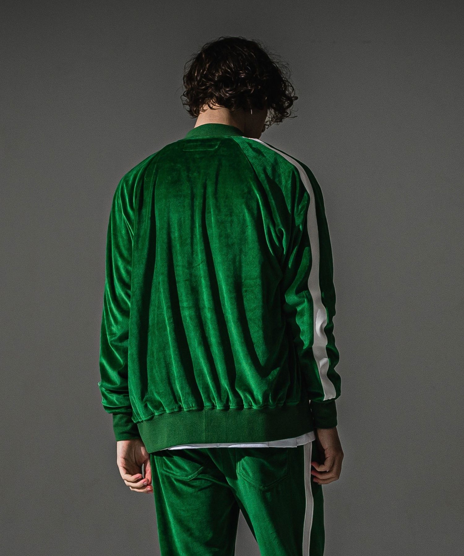 VELOUR Varsity (GREEN) コットン / ラグランスリーブ / エコレザーライン / オーバーシルエット / RC41-C-005