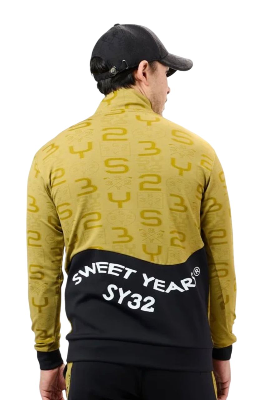 ORIGINAL SYG JACQUARD HALF-ZIP SWEAT (YELLOW) ナイロン / ストレッチ / ジャガード素材 / SYG-24A016
