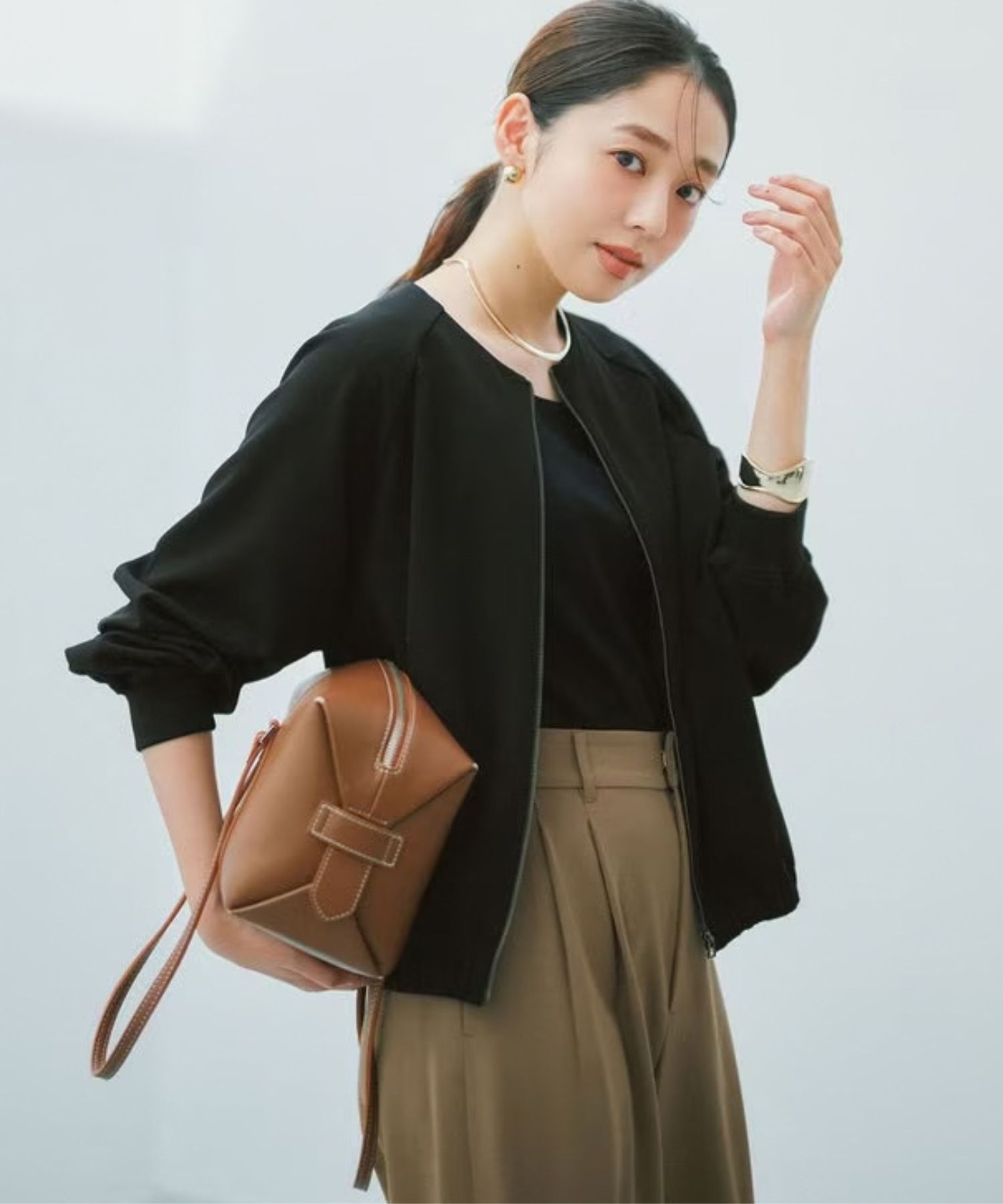 新型BEAUTY MOVEヘビロテブルゾン(ネイビー) ポリエステル / ウォッシャブル / 接触冷感 / UVカット/ 吸水速乾 / JKUMLW0302
