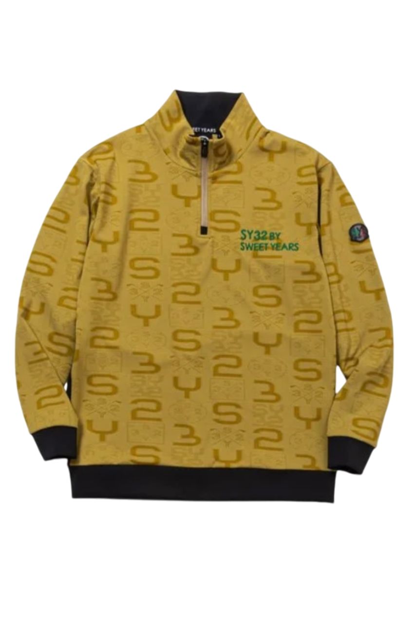 ORIGINAL SYG JACQUARD HALF-ZIP SWEAT (YELLOW) ナイロン / ストレッチ / ジャガード素材 / SYG-24A016