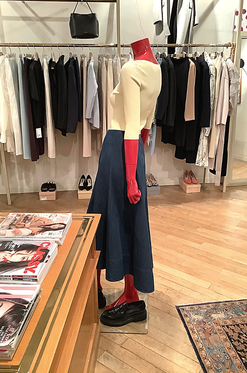 LIGHT OUNCE DENIM CIRCULAR SKIRT  / ライトオンスデニム サーキュラースカート