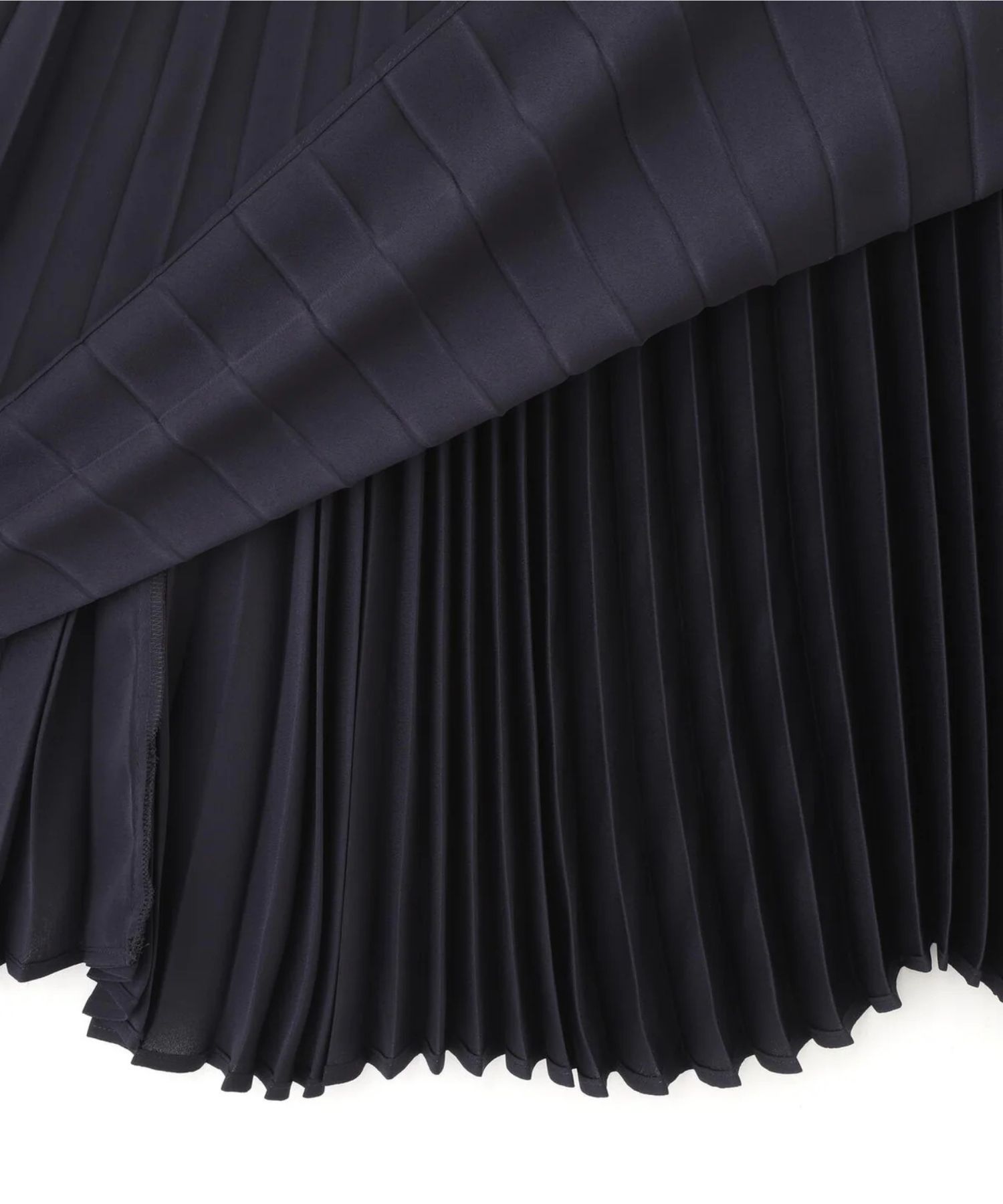 ソフトオックスプリーツスカート(ネイビー)ポリエステル100% / ストレッチあり / 前ポケット×2 / 0316120203