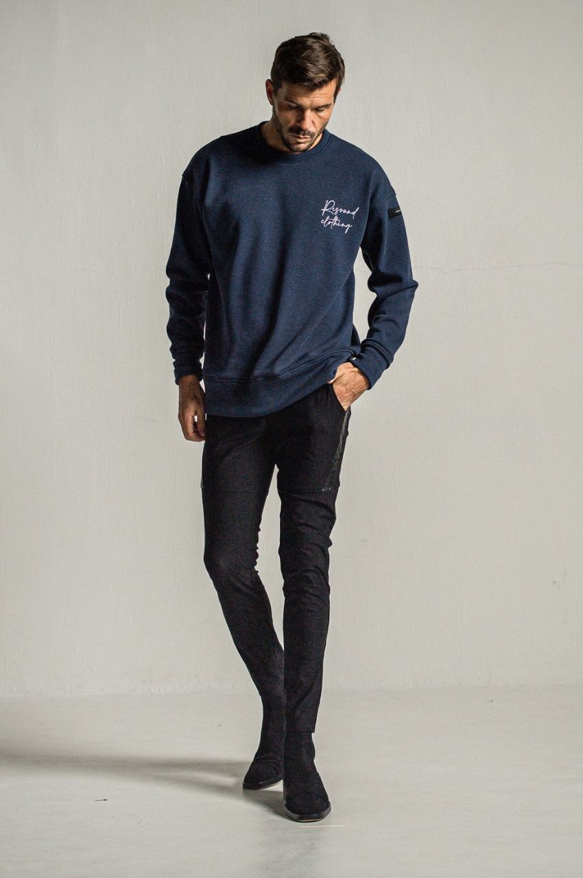 TYLER PANTS (black) レーヨン / ストレッチ / エコレザー / 裏起毛 / RC34-ST-026H