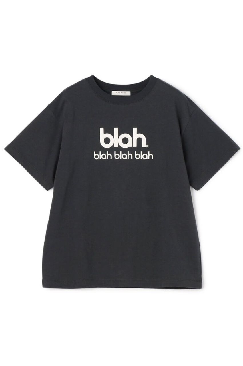 コットンロゴプリント Tシャツ (ブラック) コットン / ウォッシャブル / 天竺編み