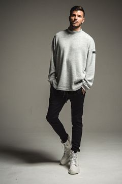 MOCKNECK OVER KNIT / モックネックドロップショルダーニット