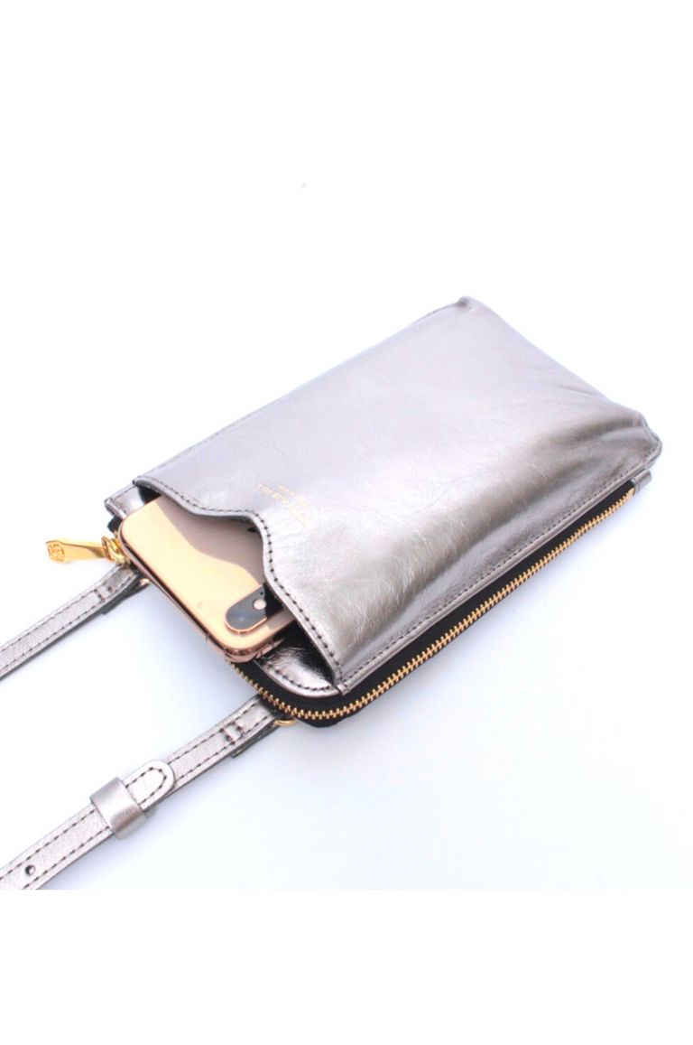 VIOLAd'ORO - SPLIT LEATHER SMARTPHONE POCHETTE /スプリットレザー