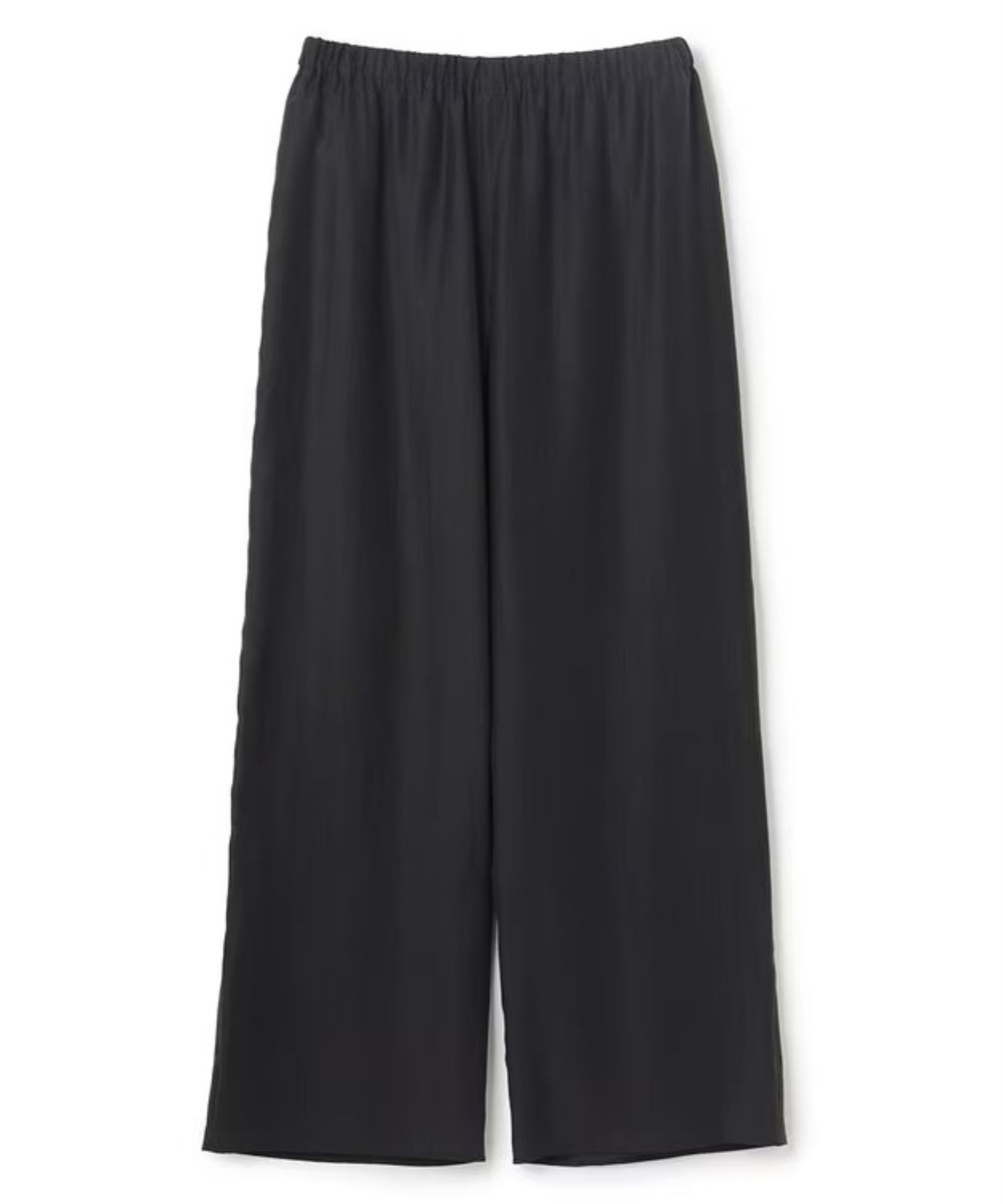 リヨセルシルクローンギャザーパンツ(ブラック) セルロース / ウォッシャブル / 手洗い可 / ウエストゴム / PRUVLM0405