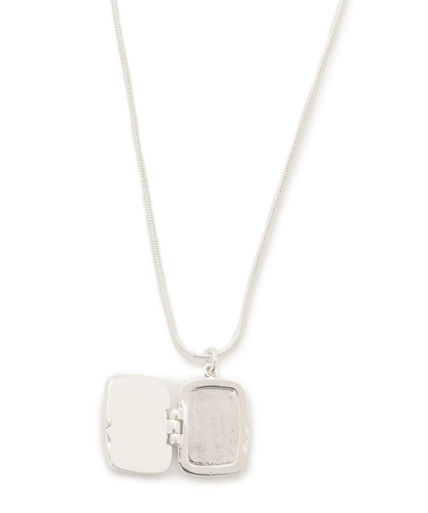 LOCKET PENDANT ネックレス(ブラウン) / 真鍮合金天然石本シルバーメッキ/ MWGA252502