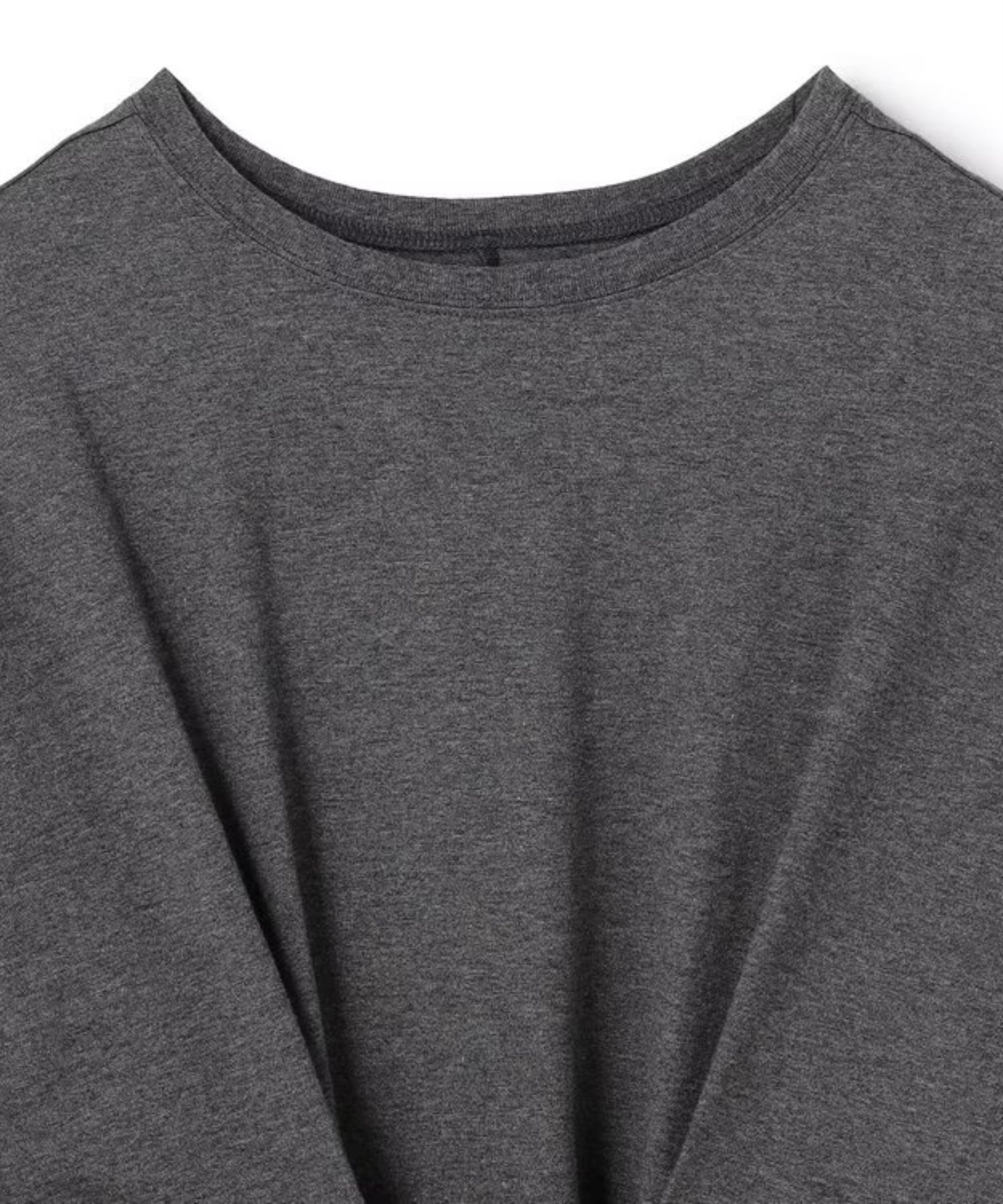 プレーンジャージー2WAYレースアップトップス(チャコール) 綿 / ウォッシャブル / KKUVGW0315