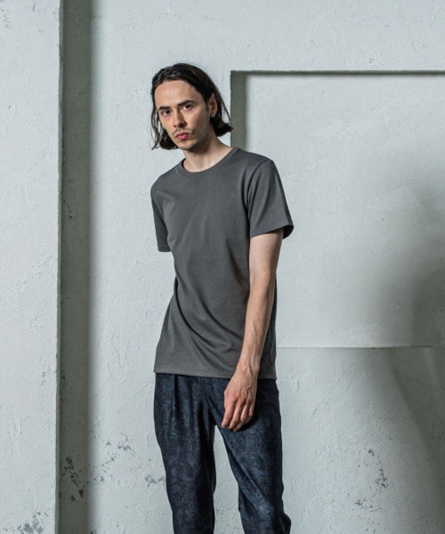SIDE RC BASIC TEE (GREY) コットン / ベイシックシルエット / サイドロゴ / UVカット / RC35-T-004