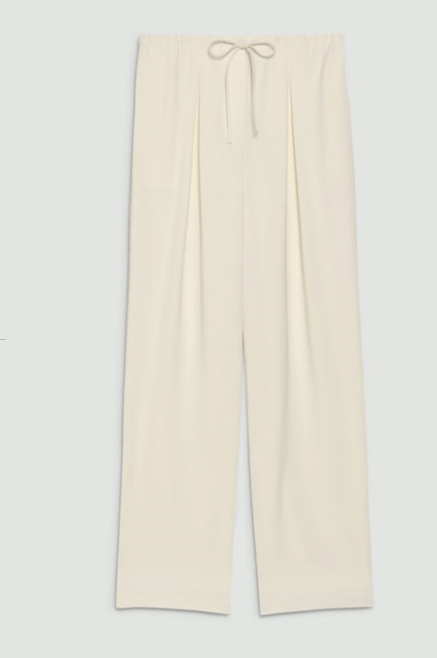 Admiral Crepe Pleated Pant (ライス ) トリアセテート   /バックフラップポケット付き / ウエストゴム / 通年 / 01-5106403