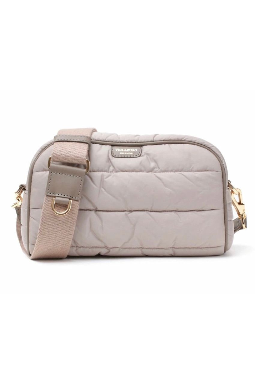 GINO / ジーノ (Greige) / ナイロン / 牛革 (Italian Leather) / ショルダーバッグ / 長財布入るサイズ / 日本製 / V-2192