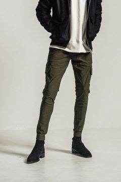 Darrell HEAT cargo PT (KHAKI) レーヨン / ストレッチ / 裏起毛 / ウォッシャブル / RC34-ST-010H
