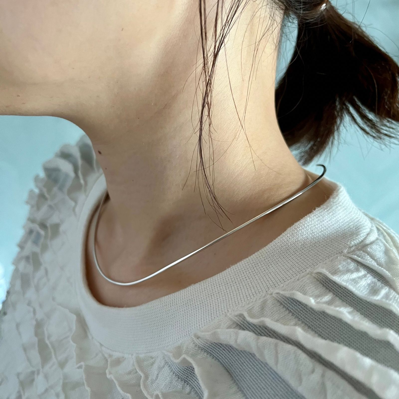 【ASSET SILVER】チョーカー・U字 / シルバー925 / 直径約13cm / 線径約1.5mm