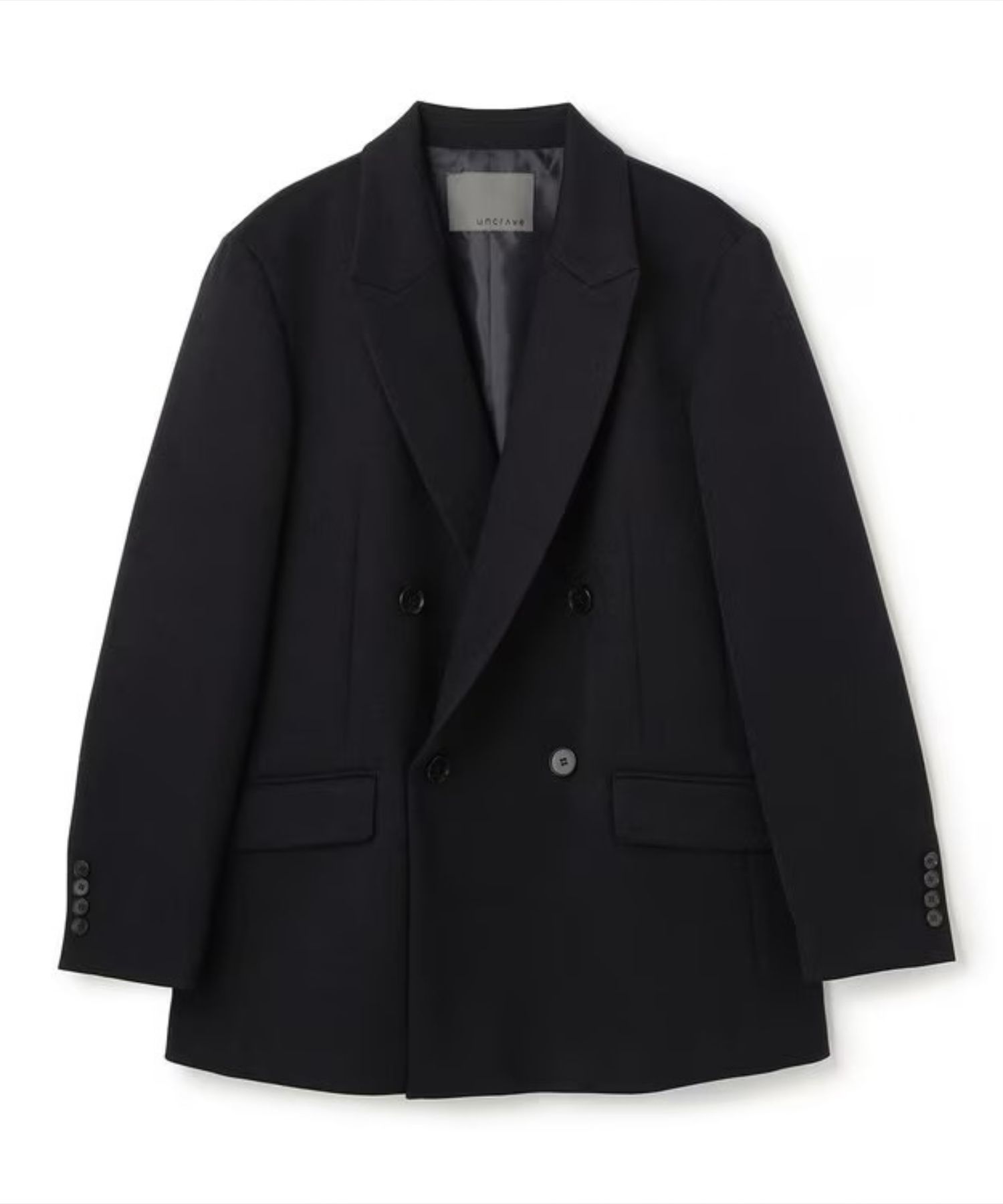 プルーフウールライクツイルジャケット(ネイビー) ポリエステル / ウォッシャブル / ボクシーシルエット / 肩パッド無し / JKUVLS0300