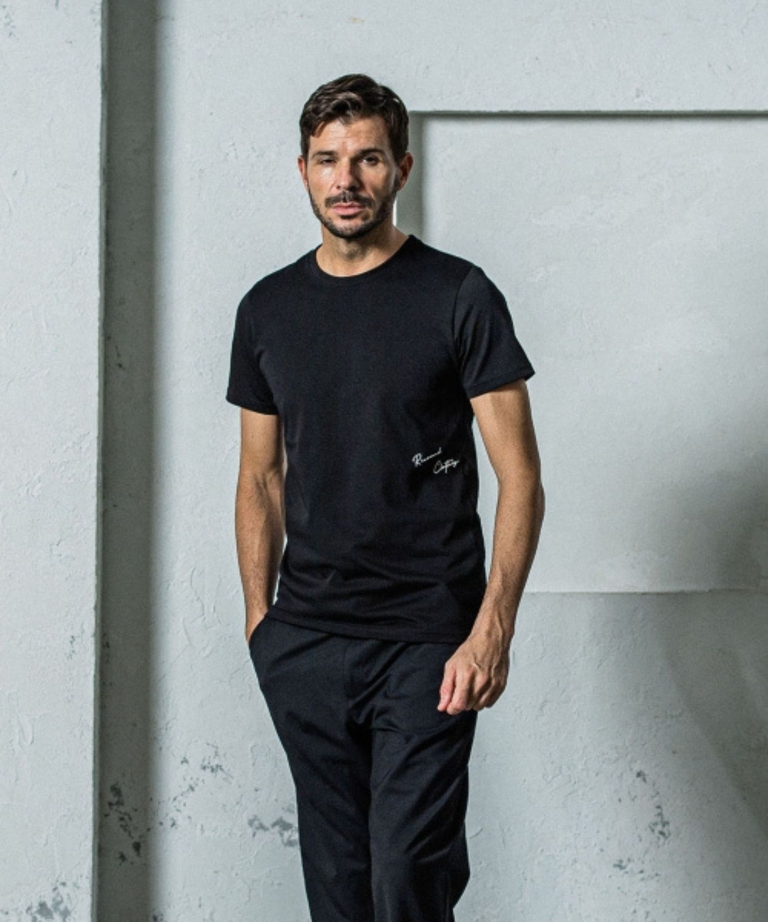 SIDE RC BASIC TEE (BLACK) コットン / ベイシックシルエット / サイドロゴ / UVカット / RC35-T-004
