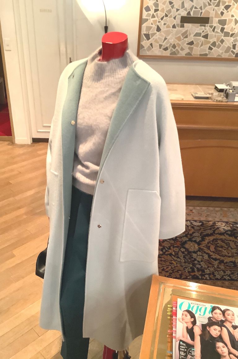 FRAY I.D - WOOL CASHMERE BY COLOR RIVER COAT / ウール